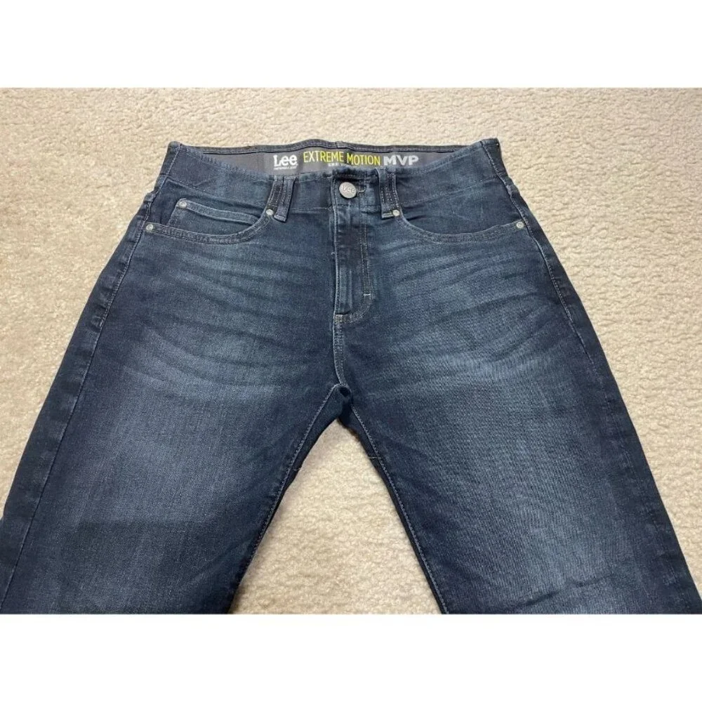Lee Extreme Motion MVP Slim Tapered Jeans 32 x 30 - Picture 4 of 7